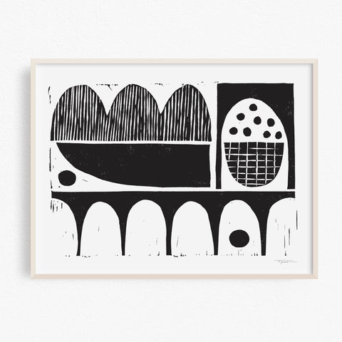 Modern Arches Art Print in Dusty Terracotta