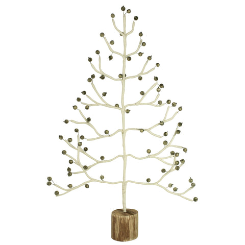 Festive Tree with Gold Berries, Felt - Lrg