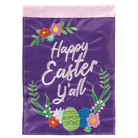 HAPPY EASTER FLAG POLY GARDEN